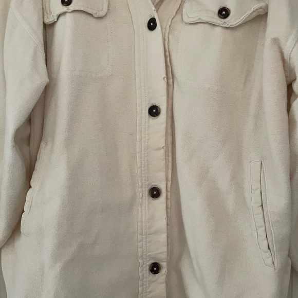 Free People Cream Button-Up Jacket - Picture 2 of 9